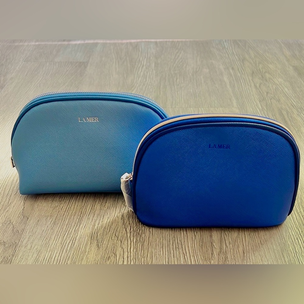 La Mer Dual Blue Cosmetics Bag Set